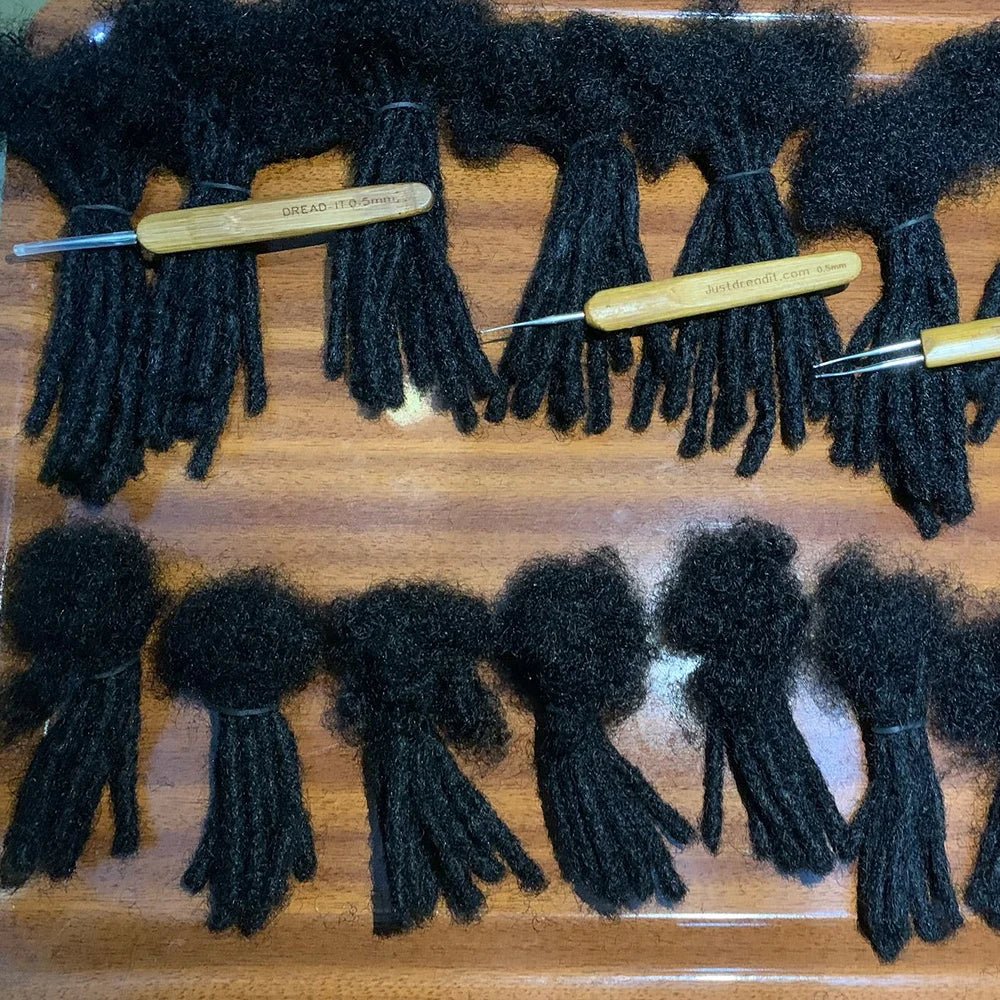 Dreadlock Extensions Real Human Hair For Man/Women 0.6cm Wedth Permanent Loc Extensions 20 Strands 8 Inch Brazilian Dreadlock - MAGUSTA BEAUTY