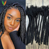 Dreadlock Extensions Real Human Hair For Man/Women 0.6cm Wedth Permanent Loc Extensions 20 Strands 8 Inch Brazilian Dreadlock - MAGUSTA BEAUTY