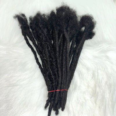 Dreadlock Extensions Real Human Hair For Man/Women 0.6cm Wedth Permanent Loc Extensions 20 Strands 8 Inch Brazilian Dreadlock - MAGUSTA BEAUTY