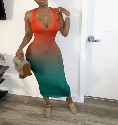 dress women dresses sexy long dress summer clothes for women dresses v-neck sexy wholesale dropshipping - MAGUSTA BEAUTY