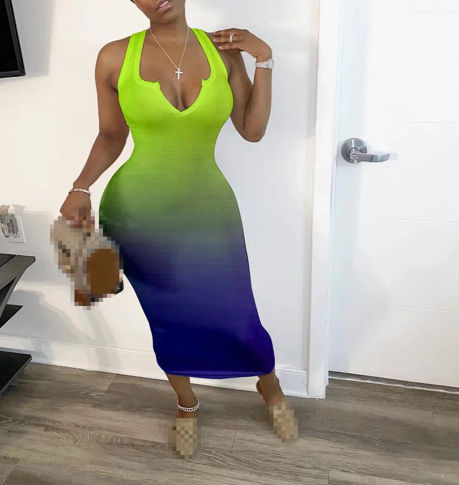 dress women dresses sexy long dress summer clothes for women dresses v-neck sexy wholesale dropshipping - MAGUSTA BEAUTY