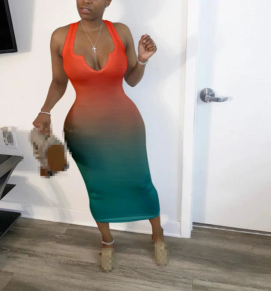 dress women dresses sexy long dress summer clothes for women dresses v-neck sexy wholesale dropshipping - MAGUSTA BEAUTY