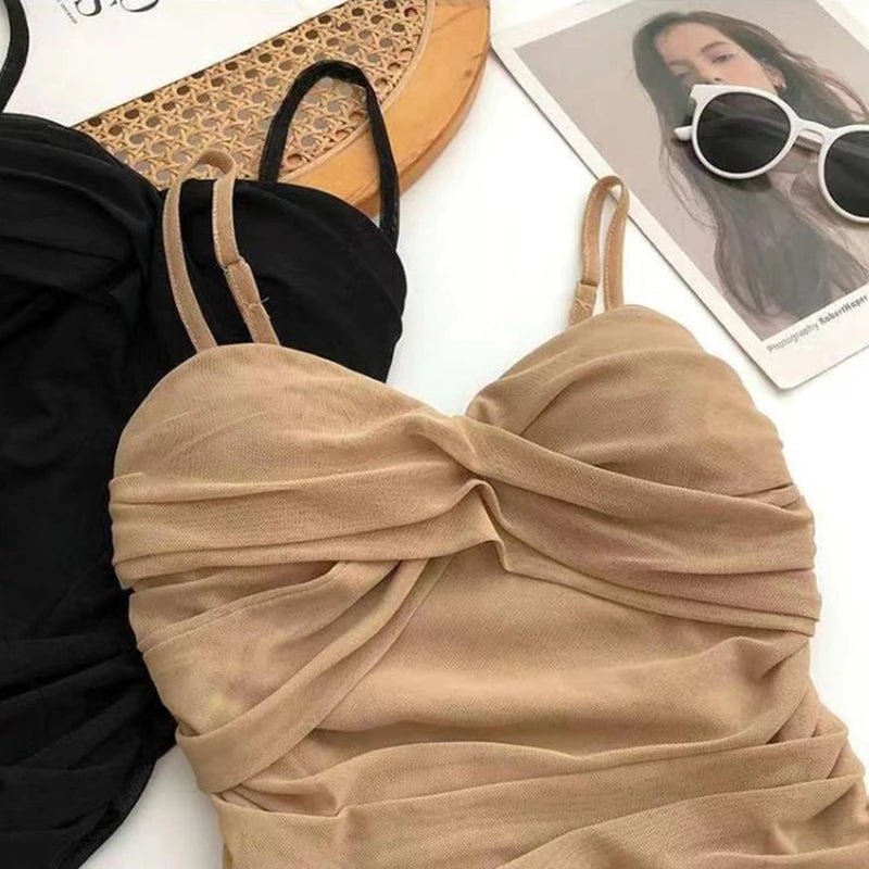 Dresses Women Sexy Club Shirring Design Summer Leisure Lady Mini Straps Dress - MAGUSTA BEAUTY