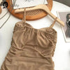 Dresses Women Sexy Club Shirring Design Summer Leisure Lady Mini Straps Dress - MAGUSTA BEAUTY