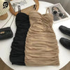 Dresses Women Sexy Club Shirring Design Summer Leisure Lady Mini Straps Dress - MAGUSTA BEAUTY