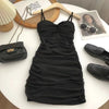 Dresses Women Sexy Club Shirring Design Summer Leisure Lady Mini Straps Dress - MAGUSTA BEAUTY