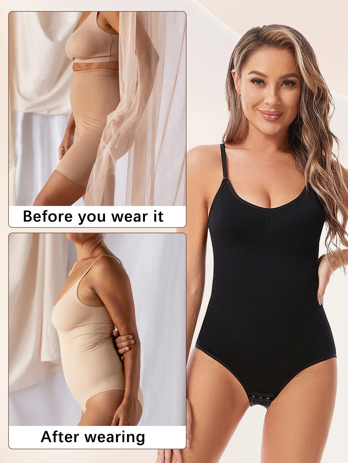 Drop Shipping Women Sexy Shapewear Seamless Slimming Butt Lifter Shaper Smooth Out Bodysuit Open Crotch High Elastic Body Suits - MAGUSTA BEAUTY