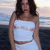 Dulzura Chest Wrapping Backless Bodycon Flower Print Crop Top Women'S Sexy Elegant Casual Y2K Short Top Party Club Summer Outfit - MAGUSTA BEAUTY