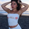 Dulzura Chest Wrapping Backless Bodycon Flower Print Crop Top Women'S Sexy Elegant Casual Y2K Short Top Party Club Summer Outfit - MAGUSTA BEAUTY
