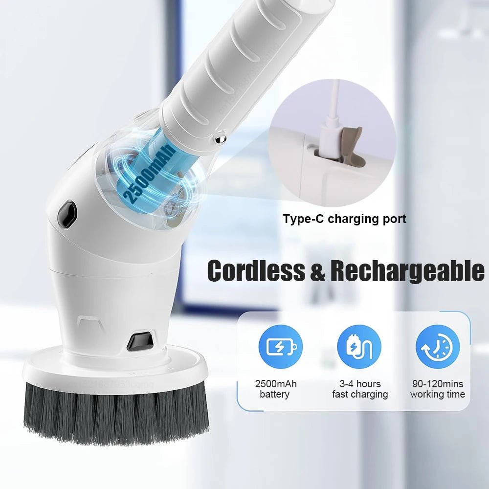 Electric Cleaning Brush 8 in 1 Multifunctional Household Wireless Rotatable Cleaning Brush For Bathroom Kitchen Windows Toilet - MAGUSTA BEAUTY