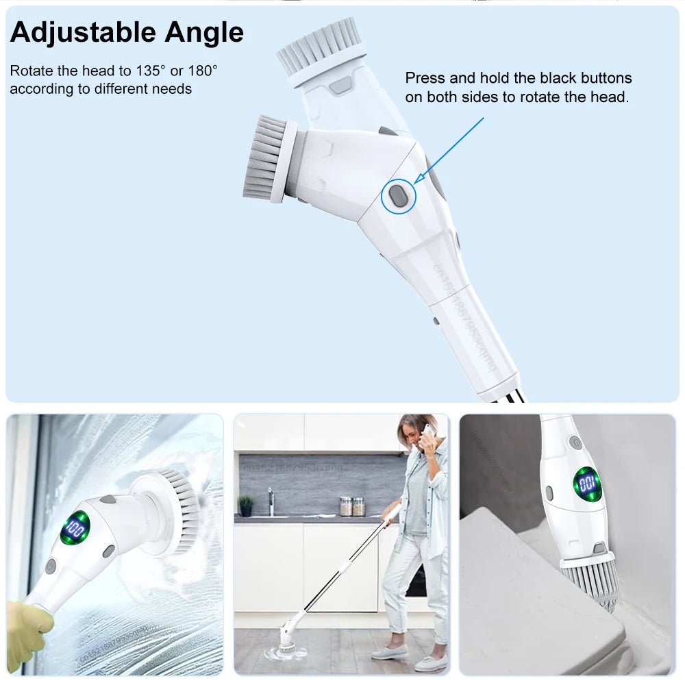 Electric Cleaning Brush 8 in 1 Multifunctional Household Wireless Rotatable Cleaning Brush For Bathroom Kitchen Windows Toilet - MAGUSTA BEAUTY