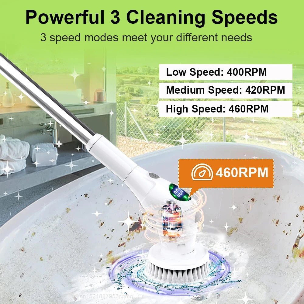 Electric Cleaning Brush 8 in 1 Multifunctional Household Wireless Rotatable Cleaning Brush For Bathroom Kitchen Windows Toilet - MAGUSTA BEAUTY