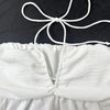 Fairyshely 2026 Sexy Female Tied Halter Top Women Sleeveless Ruffle Short Vest Summer Lady V Neck Off Shoulder Club Crop Tops - MAGUSTA BEAUTY