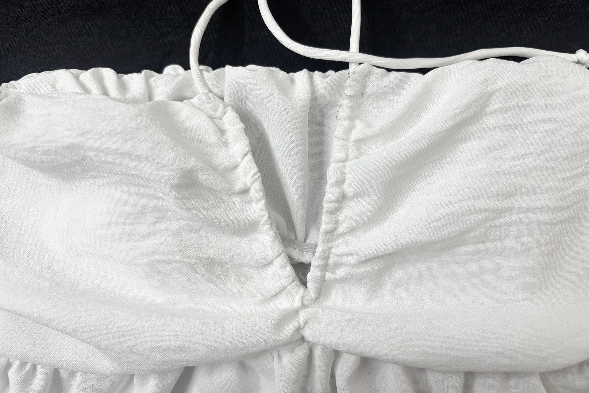 Fairyshely 2026 Sexy Female Tied Halter Top Women Sleeveless Ruffle Short Vest Summer Lady V Neck Off Shoulder Club Crop Tops - MAGUSTA BEAUTY