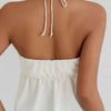 Fairyshely 2026 Sexy Female Tied Halter Top Women Sleeveless Ruffle Short Vest Summer Lady V Neck Off Shoulder Club Crop Tops - MAGUSTA BEAUTY