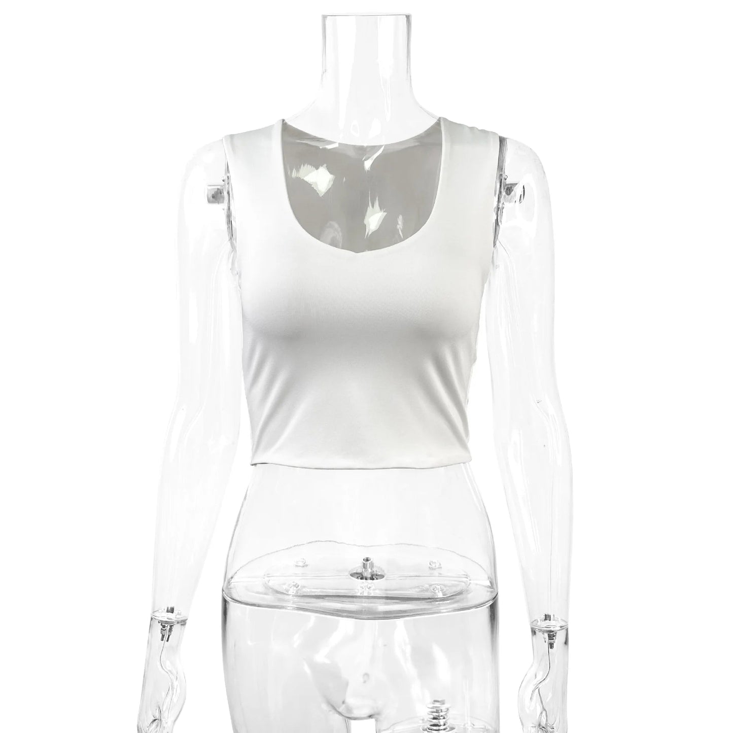 Fairyshely Sexy Female Summer Strap Crop Top 2026 Women Sleeveless Bodycon Short Vest Lady White Off Shoulder Club Crop Tops - MAGUSTA BEAUTY