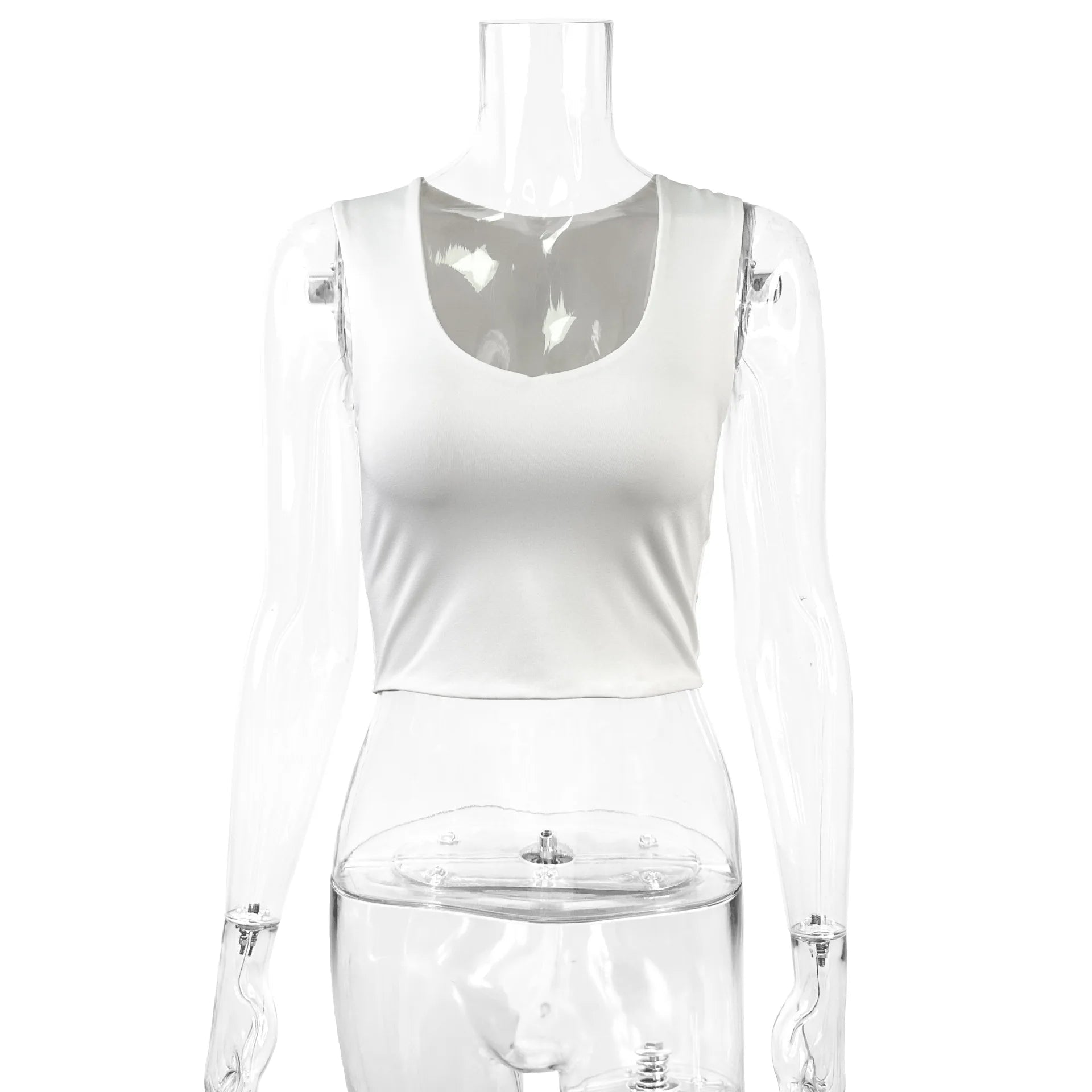 Fairyshely Sexy Female Summer Strap Crop Top 2026 Women Sleeveless Bodycon Short Vest Lady White Off Shoulder Club Crop Tops - MAGUSTA BEAUTY