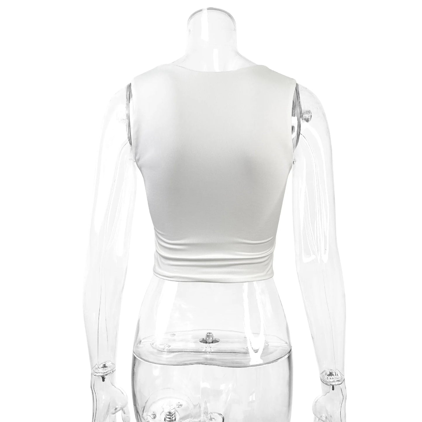Fairyshely Sexy Female Summer Strap Crop Top 2026 Women Sleeveless Bodycon Short Vest Lady White Off Shoulder Club Crop Tops - MAGUSTA BEAUTY