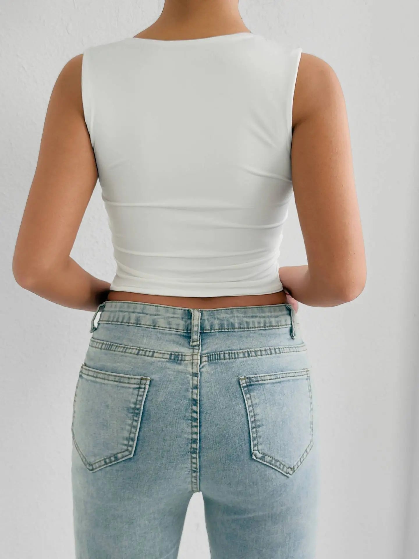 Fairyshely Sexy Female Summer Strap Crop Top 2026 Women Sleeveless Bodycon Short Vest Lady White Off Shoulder Club Crop Tops - MAGUSTA BEAUTY