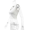 Fairyshely Sexy Female Summer Strap Crop Top 2026 Women Sleeveless Bodycon Short Vest Lady White Off Shoulder Club Crop Tops - MAGUSTA BEAUTY