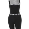 Fashion 2025 New Sexy 2 Pieces Sets Women Suits Letter Band Patch Fishnet Design Top & Shorts Set Feamle Clothes Black Outfits - MAGUSTA BEAUTY