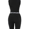 Fashion 2025 New Sexy 2 Pieces Sets Women Suits Letter Band Patch Fishnet Design Top & Shorts Set Feamle Clothes Black Outfits - MAGUSTA BEAUTY