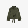 Fashion Belt Short Trench Coat Women Stand Collar Double Breasted Pocket Long Sleeve Coats 2025 Autumn Lady Commute Chic Outwear - MAGUSTA BEAUTY