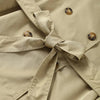 Fashion Belt Short Trench Coat Women Stand Collar Double Breasted Pocket Long Sleeve Coats 2025 Autumn Lady Commute Chic Outwear - MAGUSTA BEAUTY