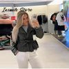 Fashion Belt Short Trench Coat Women Stand Collar Double Breasted Pocket Long Sleeve Coats 2025 Autumn Lady Commute Chic Outwear - MAGUSTA BEAUTY