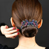 Fashion Crystal Rhinestone Hairpin Bun Hair Claw Clips Ponytail Buckle Flower Hair Clip Wedding Barrettes Valentine's Day Gift - MAGUSTA BEAUTY