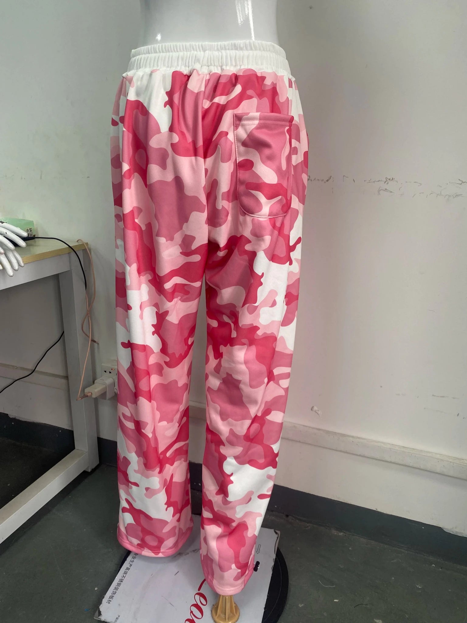 Fashion Y2K sportswear two - piece set women's hip - hop pink camouflage short waist embrace hoodie ultra - thin casual sports pants l - MAGUSTA BEAUTY