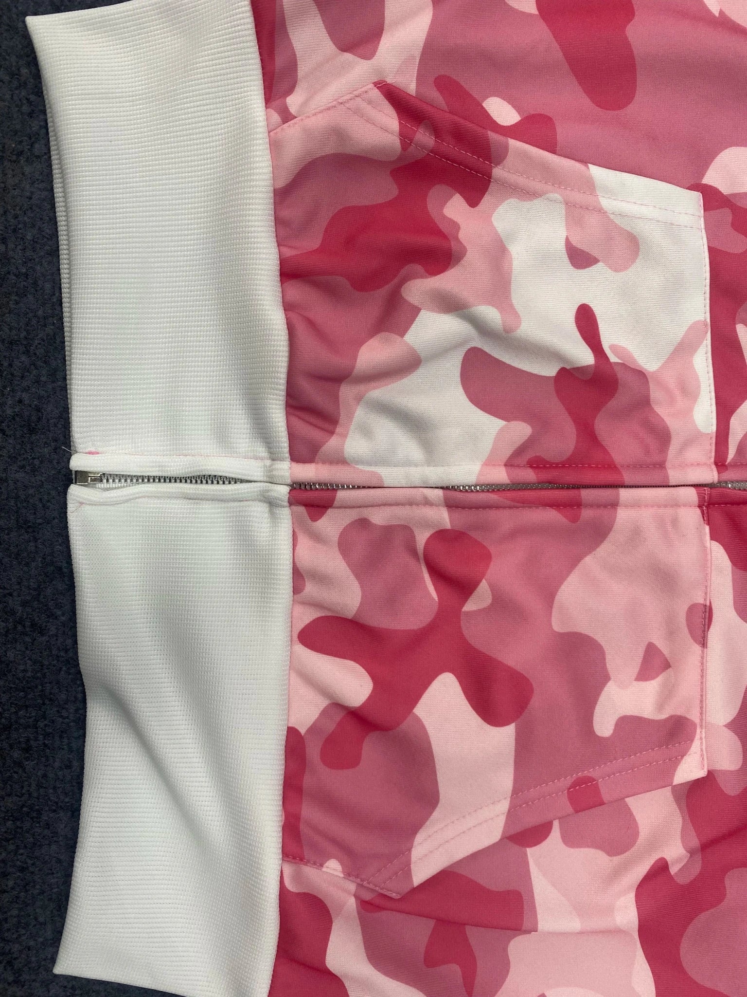 Fashion Y2K sportswear two - piece set women's hip - hop pink camouflage short waist embrace hoodie ultra - thin casual sports pants l - MAGUSTA BEAUTY