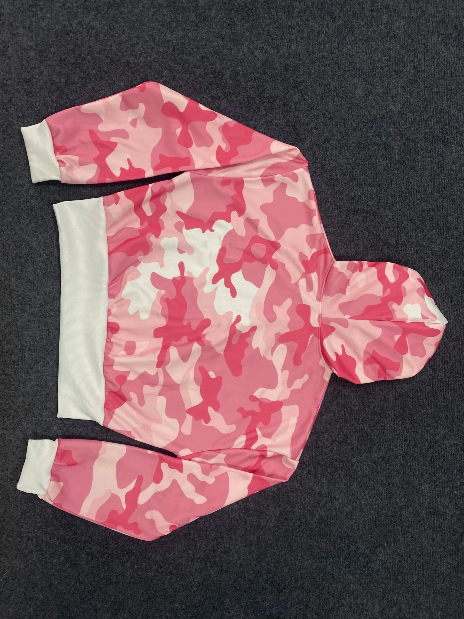 Fashion Y2K sportswear two - piece set women's hip - hop pink camouflage short waist embrace hoodie ultra - thin casual sports pants l - MAGUSTA BEAUTY