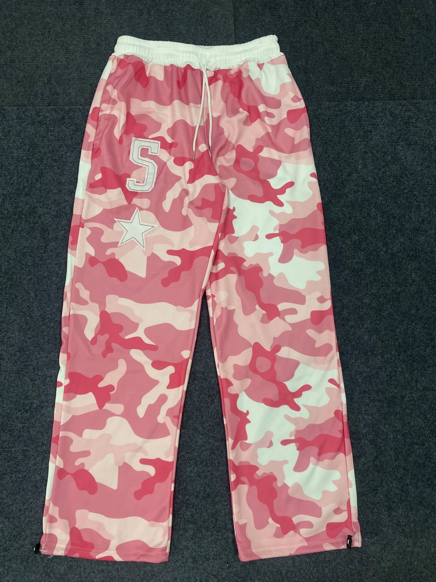 Fashion Y2K sportswear two - piece set women's hip - hop pink camouflage short waist embrace hoodie ultra - thin casual sports pants l - MAGUSTA BEAUTY