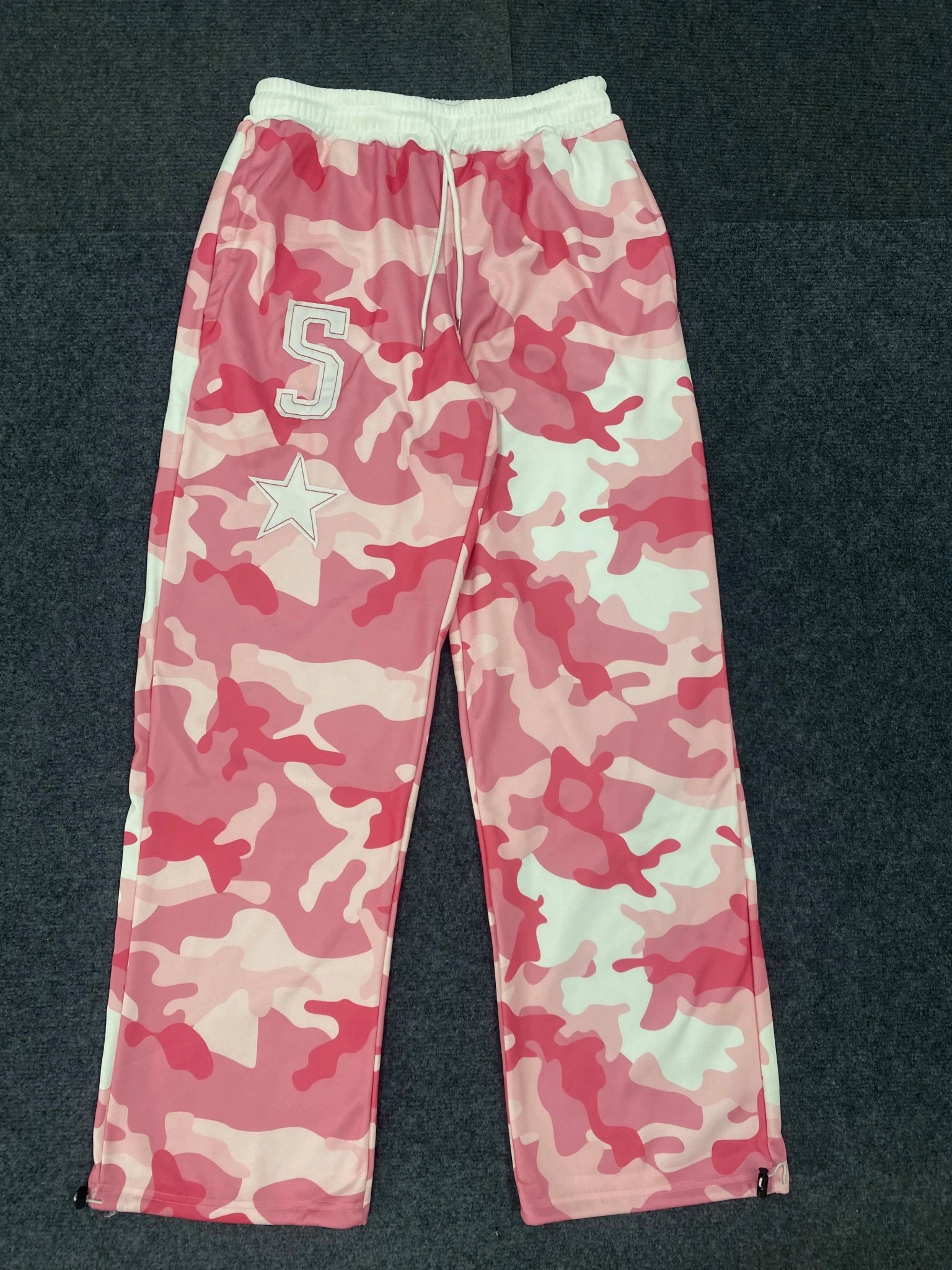 Fashion Y2K sportswear two - piece set women's hip - hop pink camouflage short waist embrace hoodie ultra - thin casual sports pants l - MAGUSTA BEAUTY