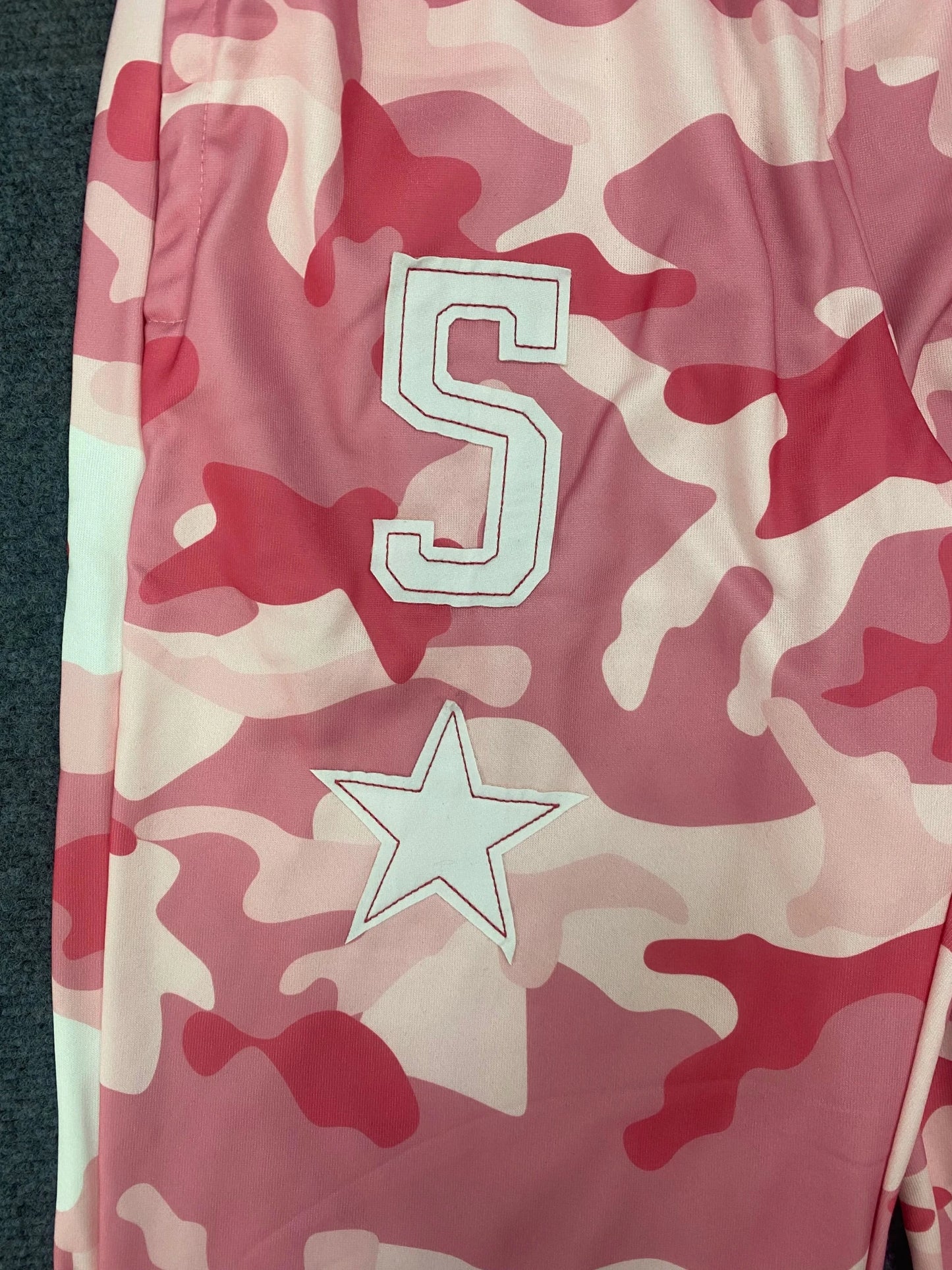 Fashion Y2K sportswear two - piece set women's hip - hop pink camouflage short waist embrace hoodie ultra - thin casual sports pants l - MAGUSTA BEAUTY