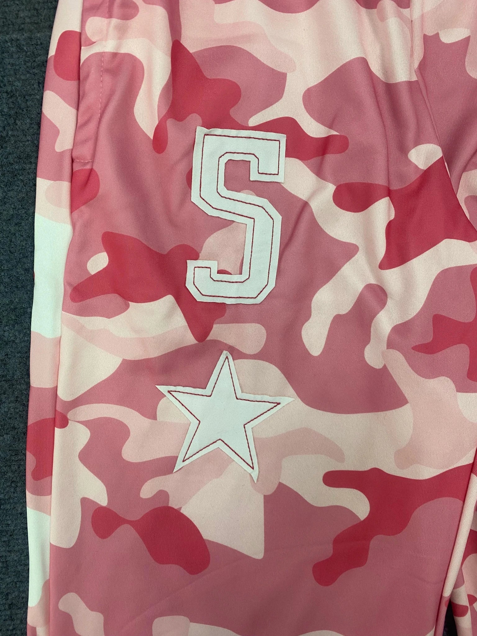 Fashion Y2K sportswear two - piece set women's hip - hop pink camouflage short waist embrace hoodie ultra - thin casual sports pants l - MAGUSTA BEAUTY