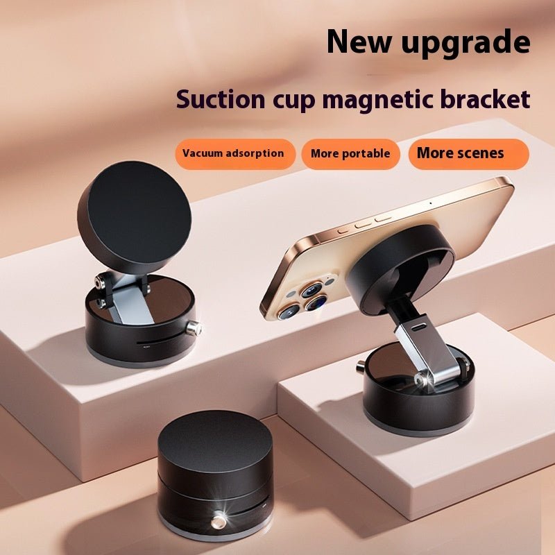 Foldable Magnetic Vacuum Car Phone Holder Foldable Suction Cup With Suction Cup Hands - Free Navigation For Smart Phone - MAGUSTA BEAUTY