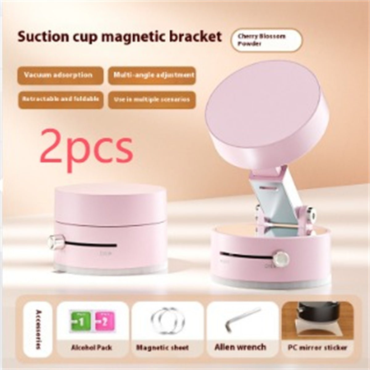 Foldable Magnetic Vacuum Car Phone Holder Foldable Suction Cup With Suction Cup Hands - Free Navigation For Smart Phone - MAGUSTA BEAUTY