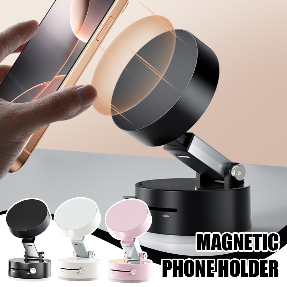 Foldable Magnetic Vacuum Car Phone Holder Foldable Suction Cup With Suction Cup Hands - Free Navigation For Smart Phone - MAGUSTA BEAUTY