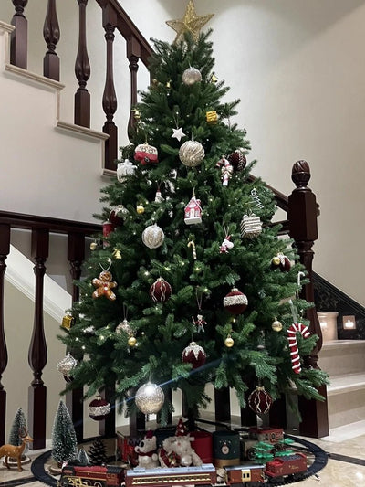 Full PE Artificial Christmas Tree Premium Luxury Encryption Large Green Xmas Tree Pine Home Party Decoration Home & Garden decor - MAGUSTA BEAUTY