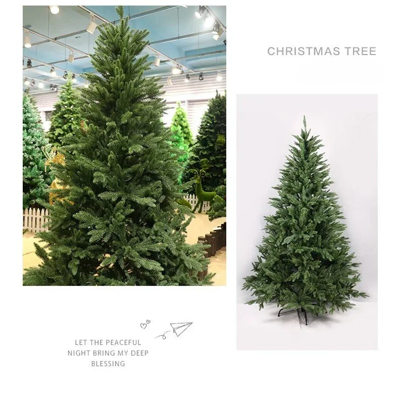 Full PE Artificial Large Christmas Tree PE Material Christmas Tree Home Party Atmosphere Xmas Decorations 1.2m to 2.1m navidad - MAGUSTA BEAUTY