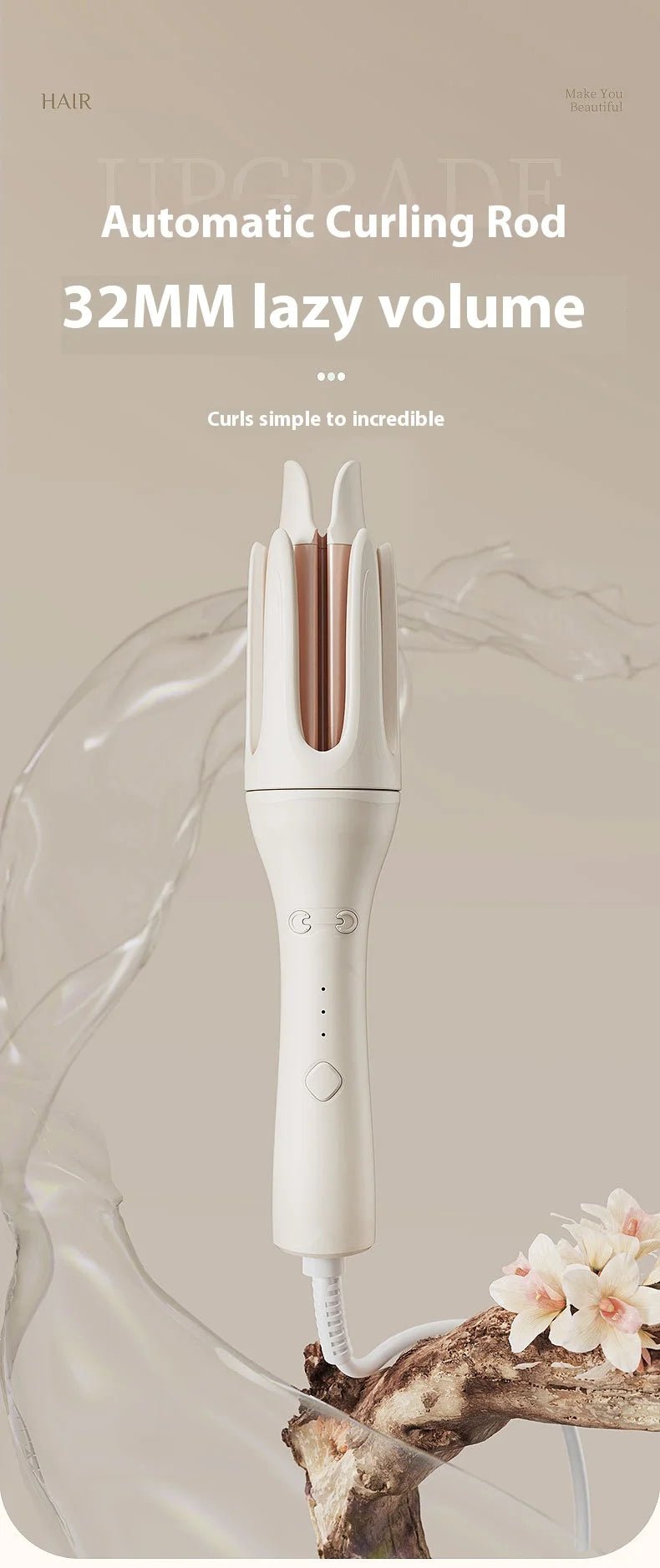 Fully automatic curling iron 32mm automatic rotating ceramic curling iron professional curling iron curling iron - MAGUSTA BEAUTY