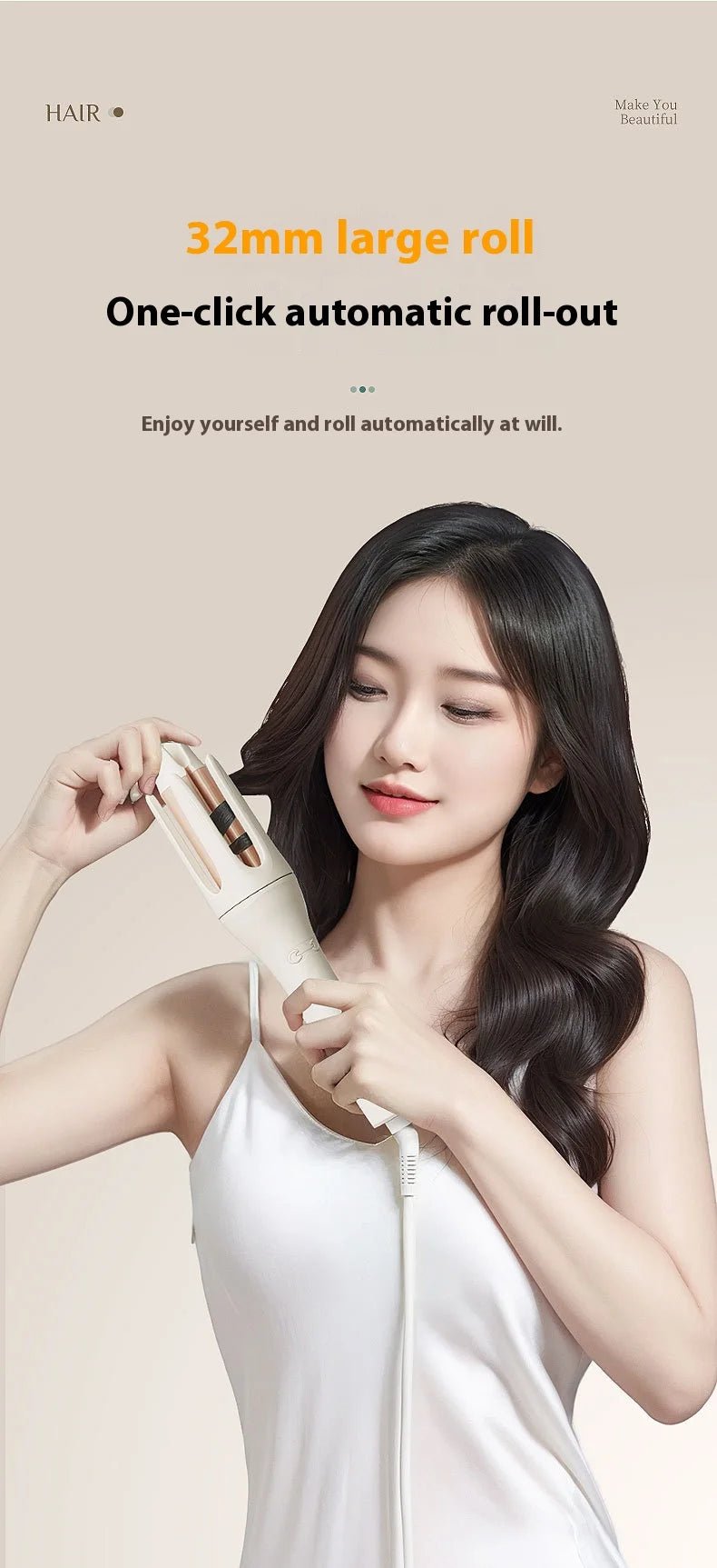 Fully automatic curling iron 32mm automatic rotating ceramic curling iron professional curling iron curling iron - MAGUSTA BEAUTY