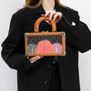 Genuine Leather Women Handbags Evening Bag Top Handle Satchel Crossbody Bag Small Hard Purse Pumpkin Box Bags - MAGUSTA BEAUTY