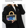 Genuine Leather Women Handbags Evening Bag Top Handle Satchel Crossbody Bag Small Hard Purse Pumpkin Box Bags - MAGUSTA BEAUTY