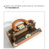 Genuine Leather Women Handbags Evening Bag Top Handle Satchel Crossbody Bag Small Hard Purse Pumpkin Box Bags - MAGUSTA BEAUTY