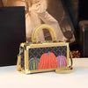 Genuine Leather Women Handbags Evening Bag Top Handle Satchel Crossbody Bag Small Hard Purse Pumpkin Box Bags - MAGUSTA BEAUTY