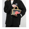 Genuine Leather Women Handbags Evening Bag Top Handle Satchel Crossbody Bag Small Hard Purse Pumpkin Box Bags - MAGUSTA BEAUTY