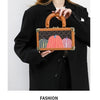 Genuine Leather Women Handbags Evening Bag Top Handle Satchel Crossbody Bag Small Hard Purse Pumpkin Box Bags - MAGUSTA BEAUTY